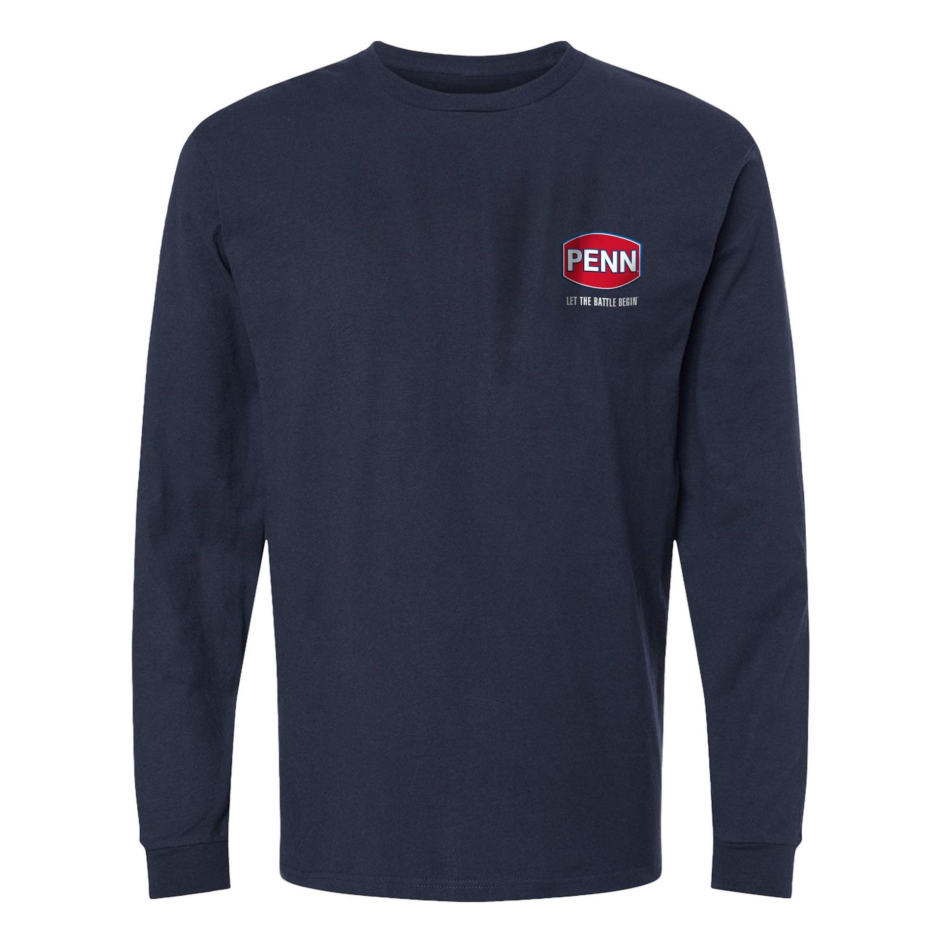 Logo Long Sleeve T-Shirt - Navy, S - Penn Fishing
