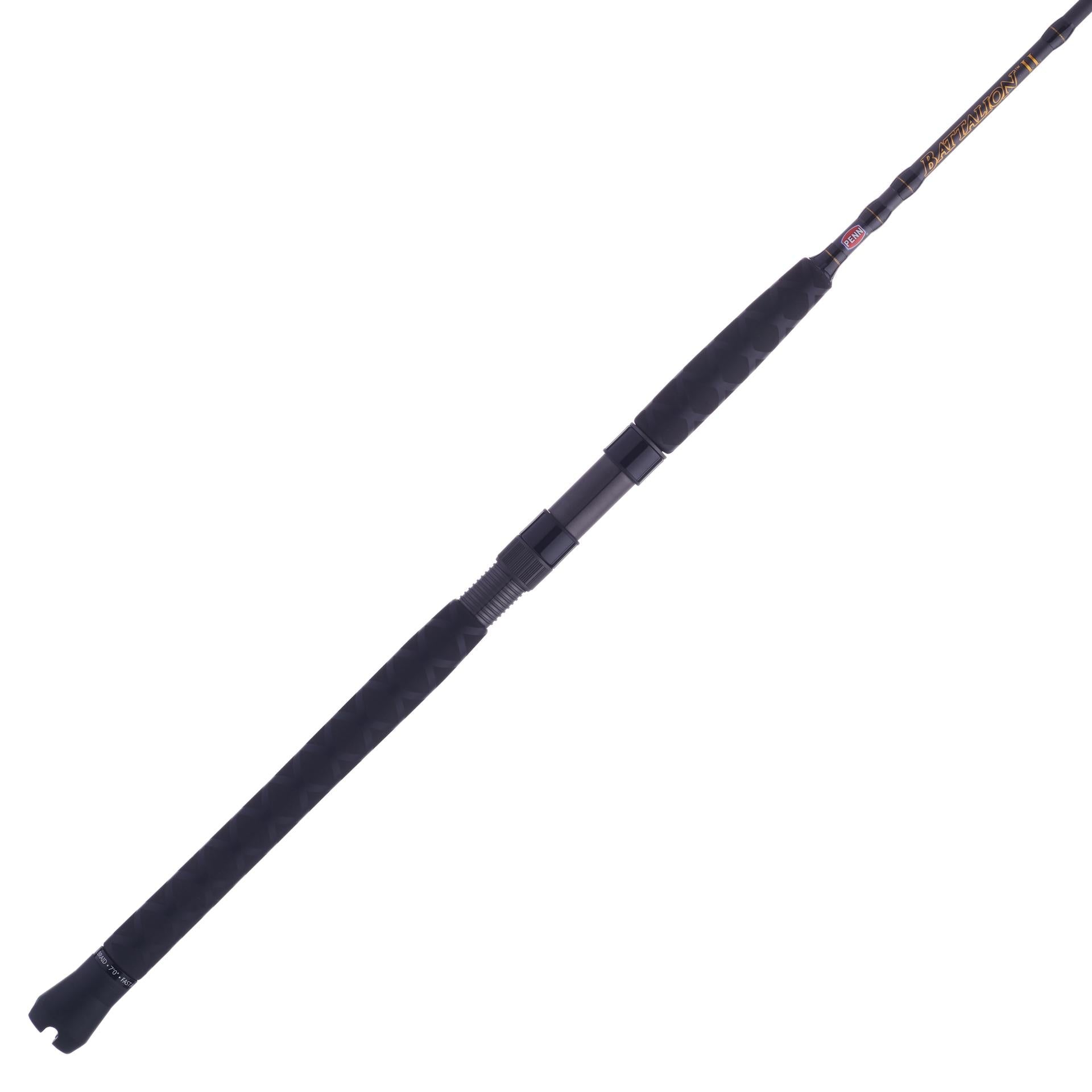 PENN 10' Battalion II Surf Conventional Casting Rod, 12-20lb Line Rating,  2-Piece Graphite Composite Fishing Rod, Black/Gold : Sports & Outdoors 