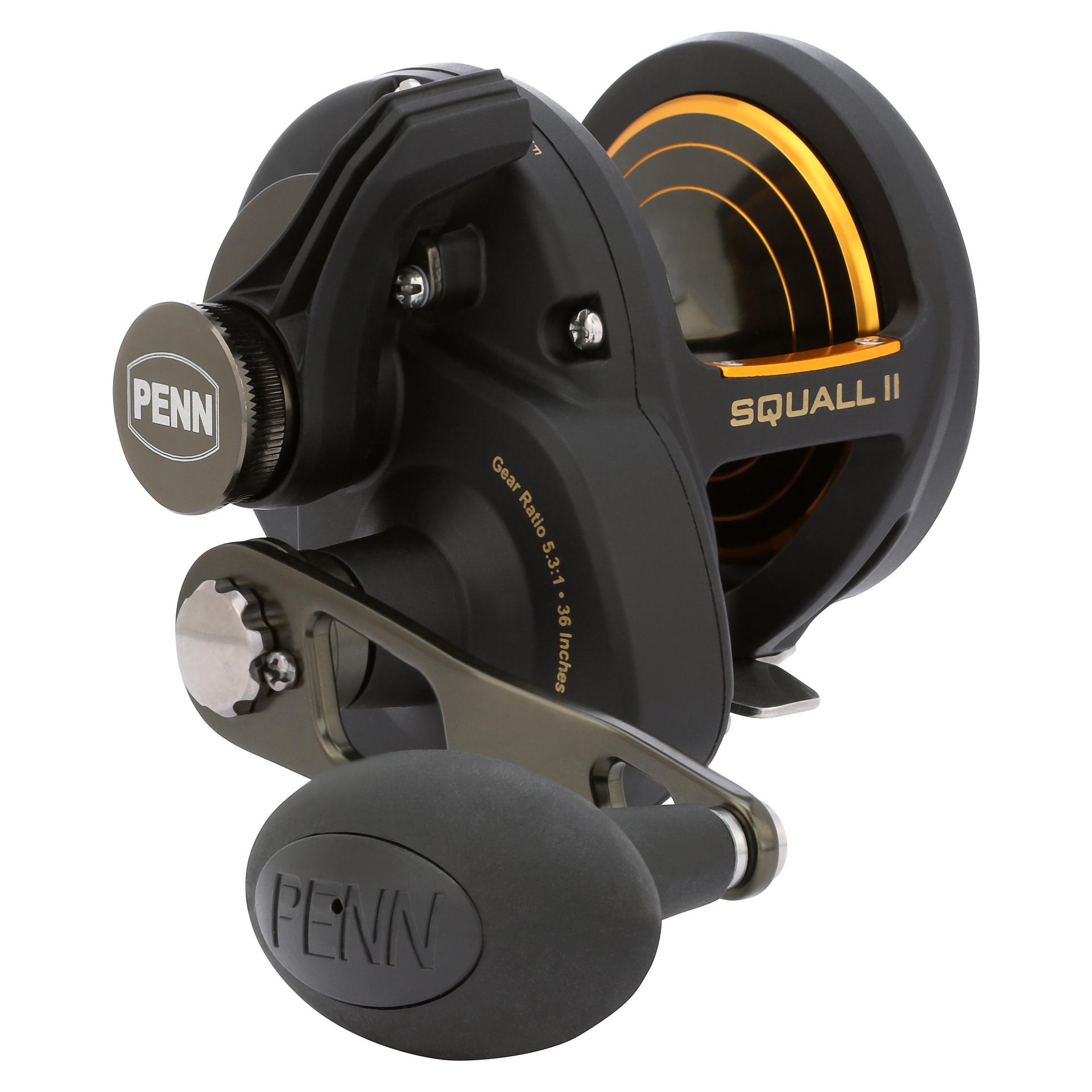 PENN Squall II Level Wind Conventional Reel, Size 20, Right-Hand